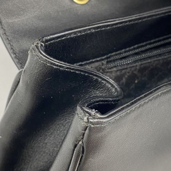 Gucci Shoulder Bag 90643 Leather Black Gold Hardware Women - Picture 7 of 10